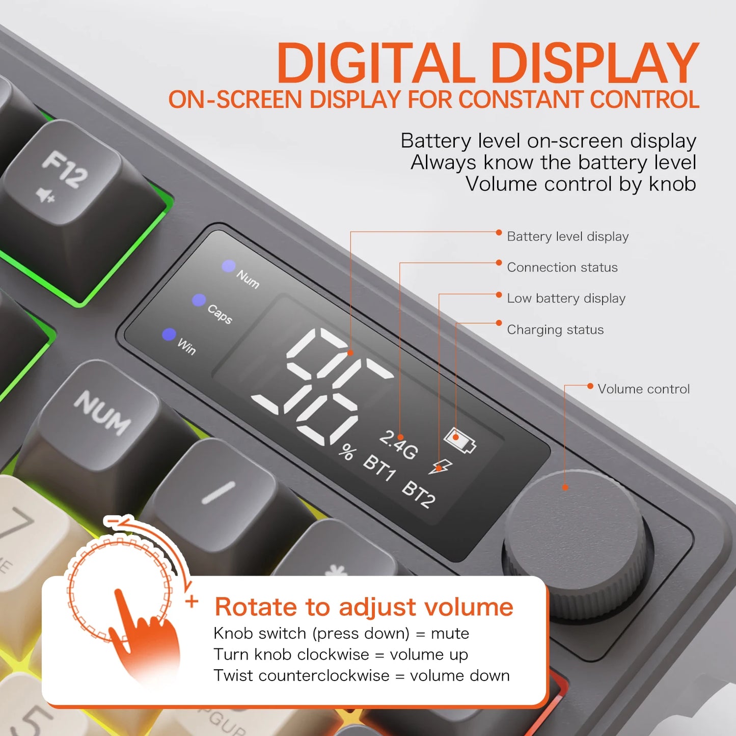Bluetooth Keyboard Wireless Multi-Device Connection and gaming