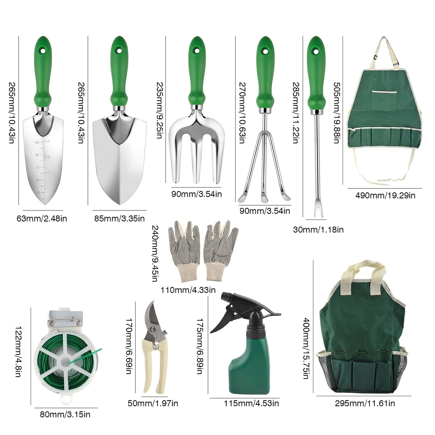 Heavy Duty, Outdoor  Garden Tool Set