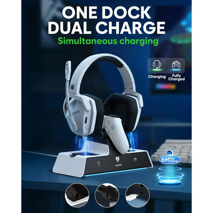 Wireless Headset with Charging Station for Headset