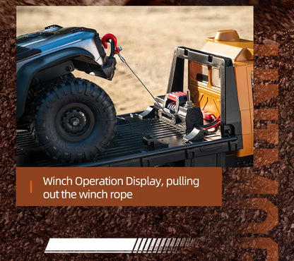 RC Truck 6WD Off-road Remote Control Transport/Rescue Truck - 1/18 Scale 2.4G High Speed Climbing Truck