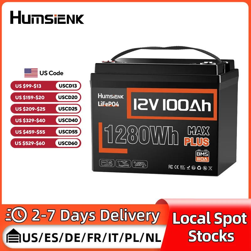 12V 100AH LiFePO4 Lithium Battery