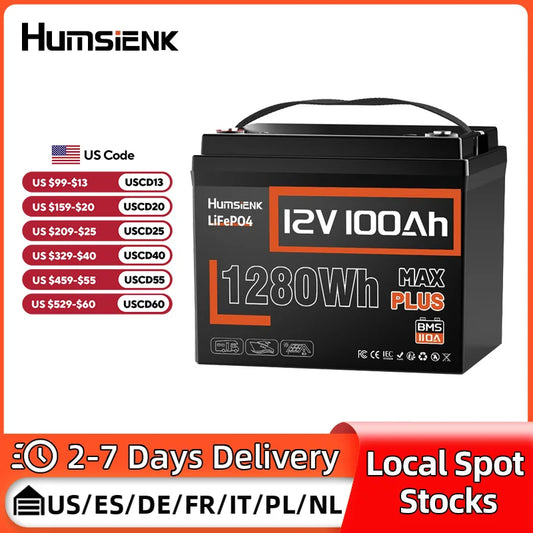 12V 100AH LiFePO4 Lithium Battery