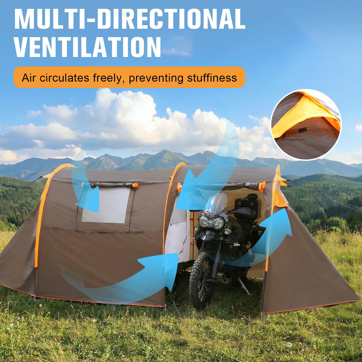 Oxford 2-Person Backpacking Tent Windproof Lightweight Waterproof Tent