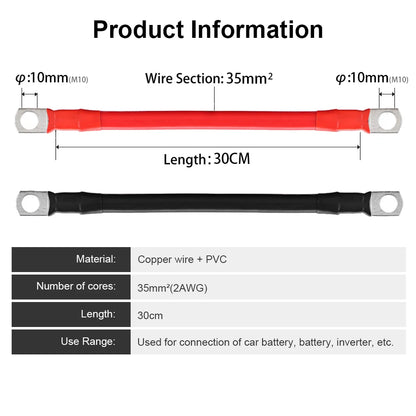 2 AWG Soft Battery Connection Cables