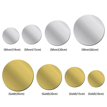 Decorative Small Circle Mirror Decals Self Adhesive Acrylic Mirror Stickers DIY for Home Art Room Bedroom