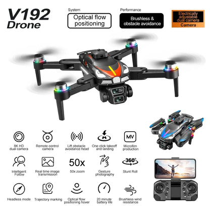 V192 Drone HD Camera Aerial Professional Photography; with Omnidirectional Obstacle Avoidance Toys