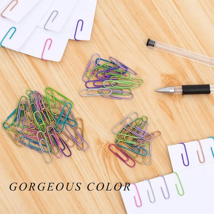 240pcs Medium Colored Paper Clips for Office/School Use