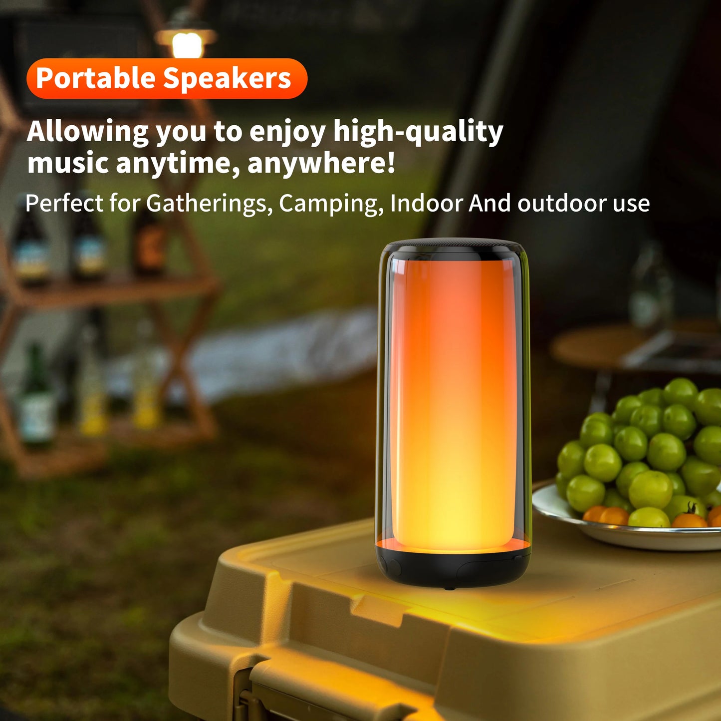 Bluetooth Portable Speaker, IPX5 Waterproof, Outdoor Multiple connection modes
