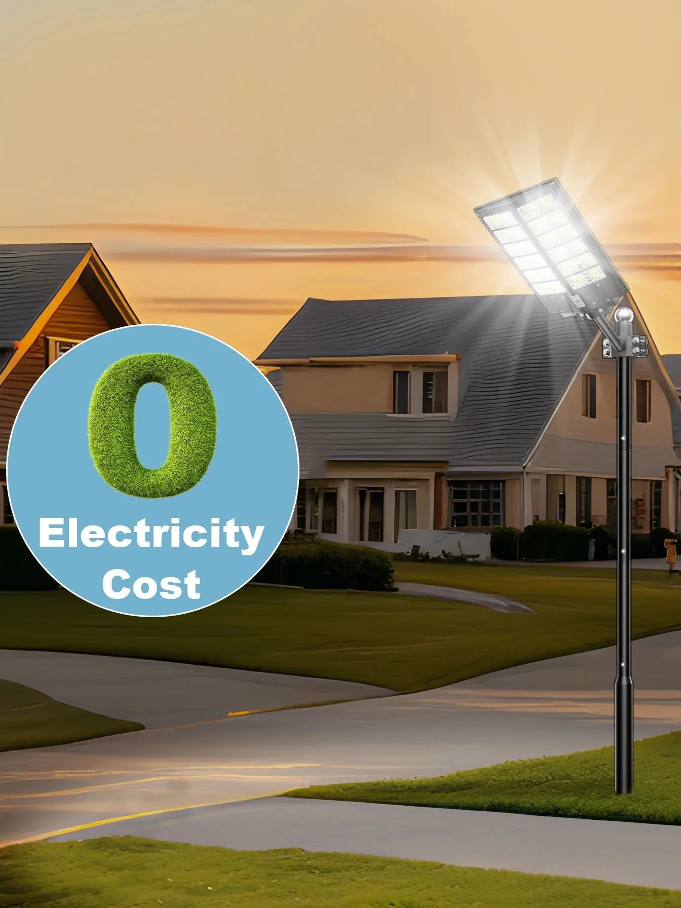 2-Pack 5000W Solar Street Lights