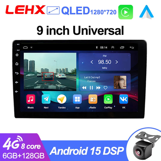 9 inch Wireless Carplay 2din Android 15 Car Radio and Multimedia Video Player