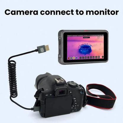 8K Ultra HD HDMI To HDMI Coiled Cable
