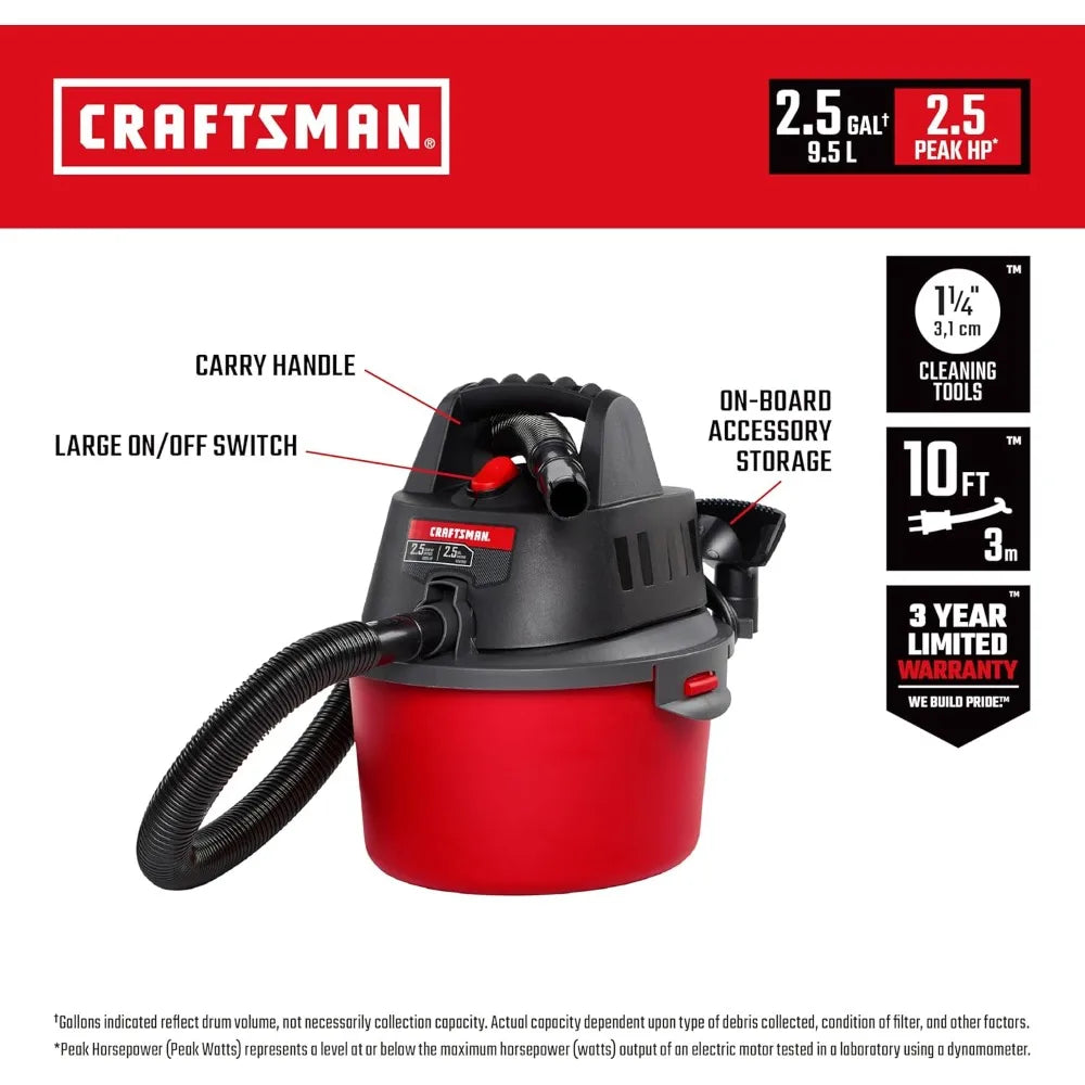 Craftsman 2.5 Gallon Wet/Dry Shop Vac,