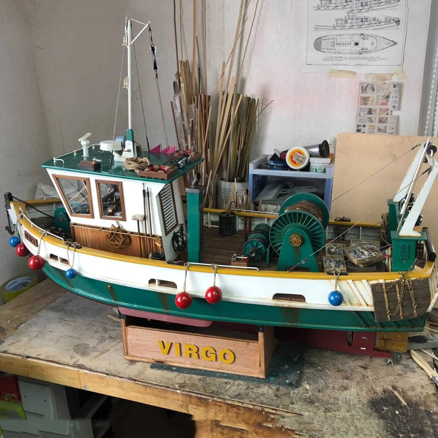 1/8 scale RC Small Fishing Ship