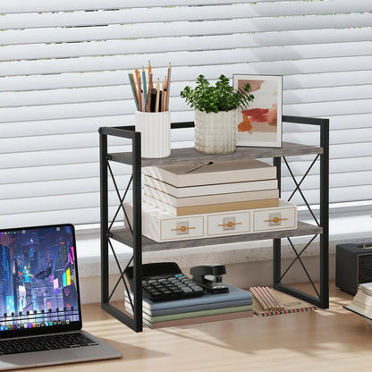 2-Tier Wood Desktop Shelf Organizer