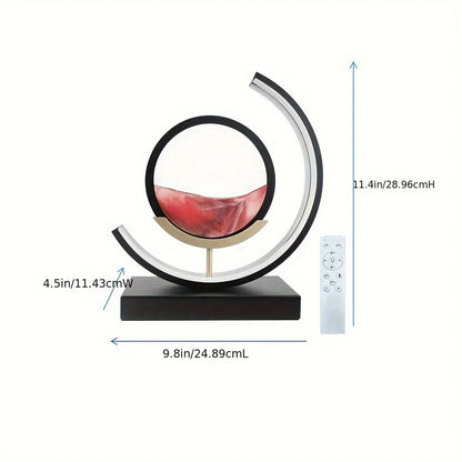 Moving Sand Art Picture In Motion, 3D Sand Lamp in 3 Colors With Stand