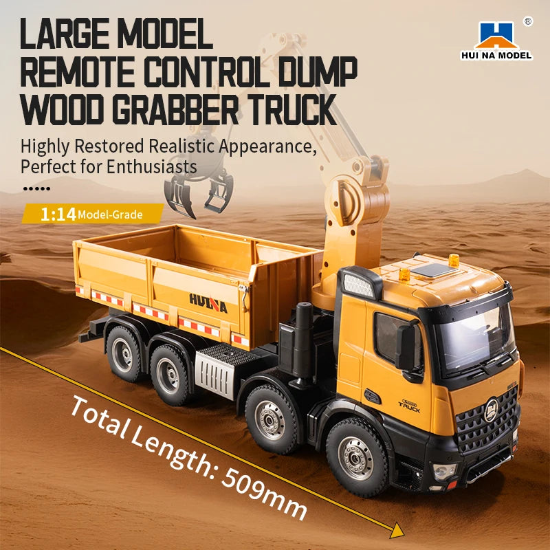 Remote Control Grab Wood Dump Truck 26-Channel 1:14 Scale Semi-Alloy Remote Control Vehicle
