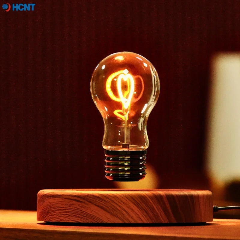 Levitating Magnetic Floating Bulb Desk Lamp With Automatic Rotating Light
