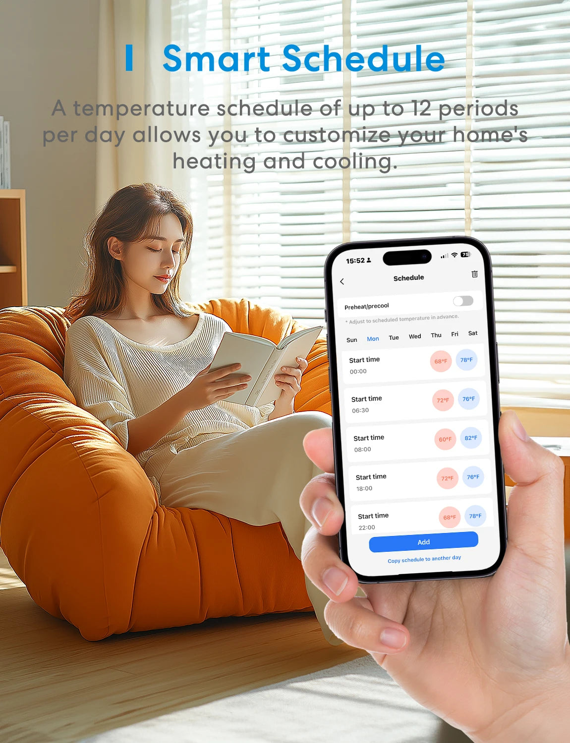 Wi-Fi Thermostat Compatible with 95% heating and cooling systems Works with Alexa Home kit