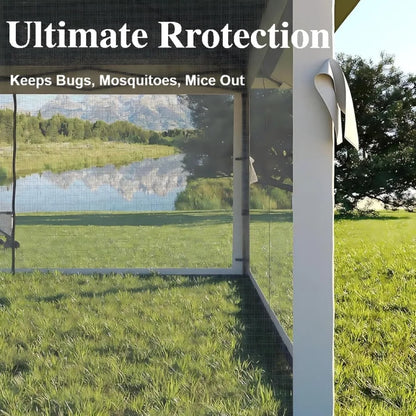 13x13 Outdoor Gazebo, Double Roof Patio Gazebo with Mosquito Netting, 3 Adjustable Heights Foldable Tent Shelter Quick Setup, fo
