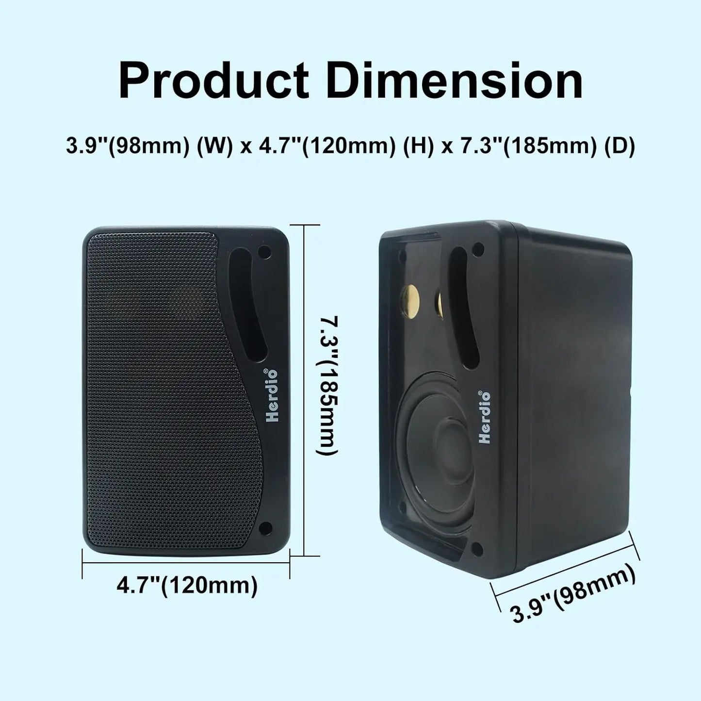 3.5'' Passive Outdoor Wired Waterproof Speakers
