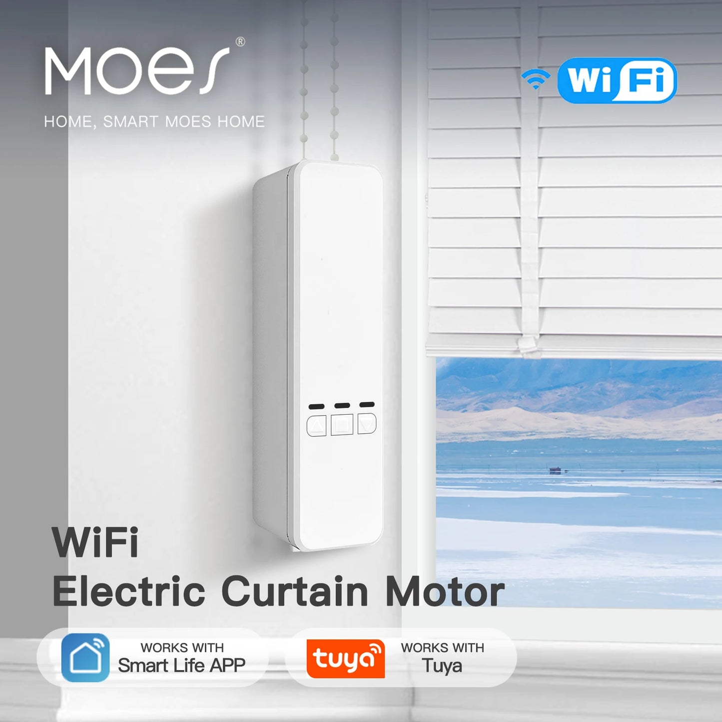 MOES Tuya WiFi Smart Motor Electric Chain Roller Blinds