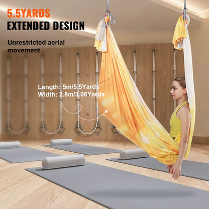 5.5 Yards Aerial Yoga Hammock & Swing Nylon Fabric