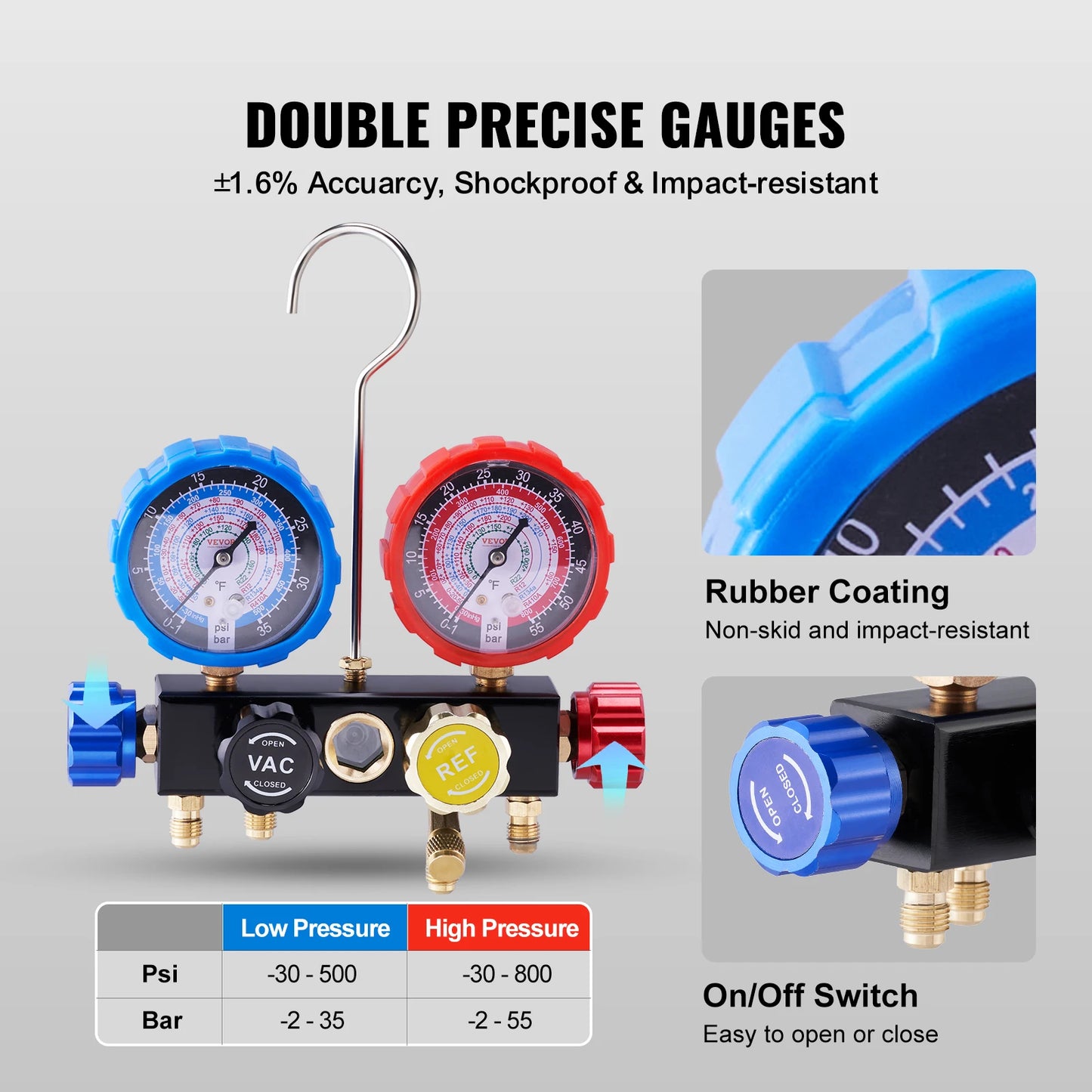 4 Way AC Manifold Gauge Set