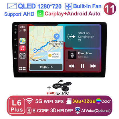 9 inch Wireless Carplay 2din Android 15 Car Radio and Multimedia Video Player