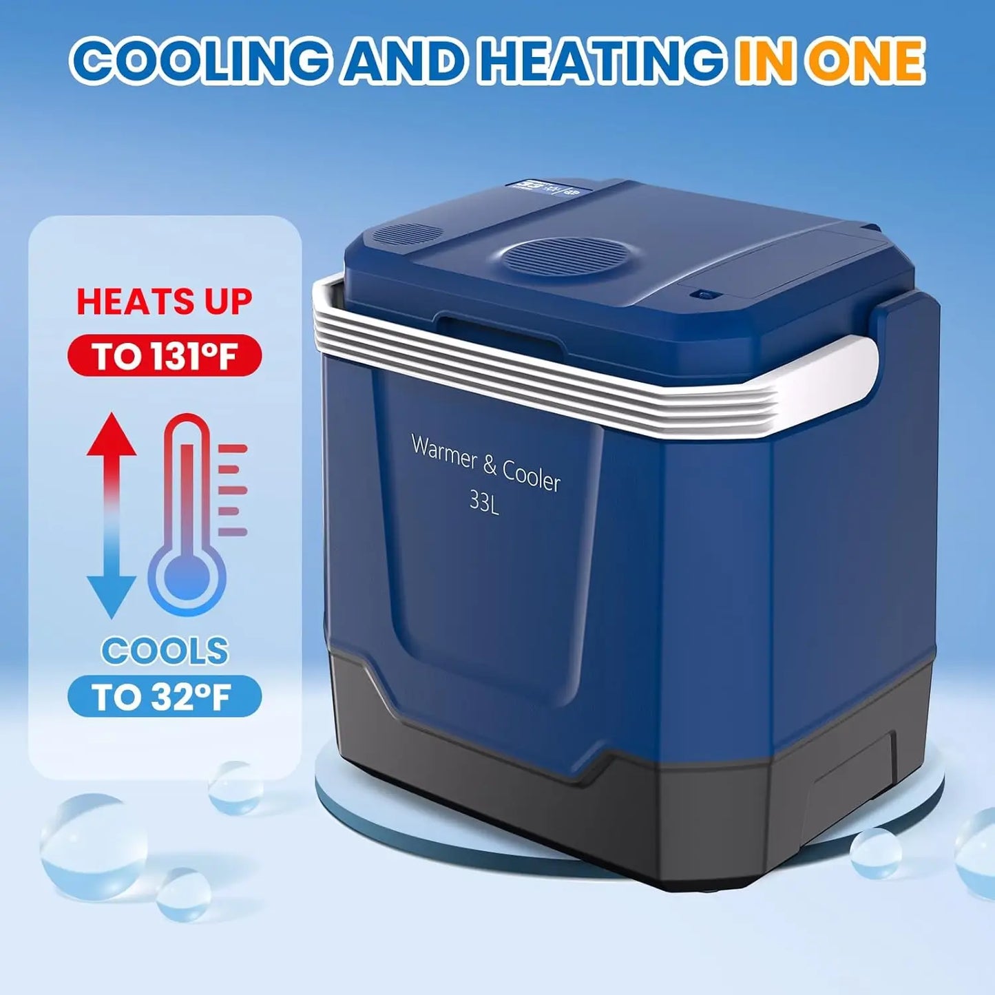 35 QT Portable Car Refrigerator Cooler & Warmer