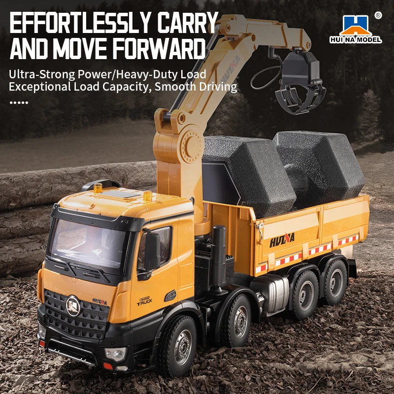 Remote Control Grab Wood Dump Truck 26-Channel 1:14 Scale Construction Toy