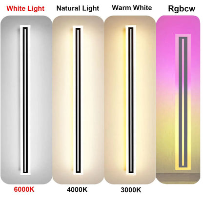 Outdoor Long Strip Modern LED Wall Lighting Fixture