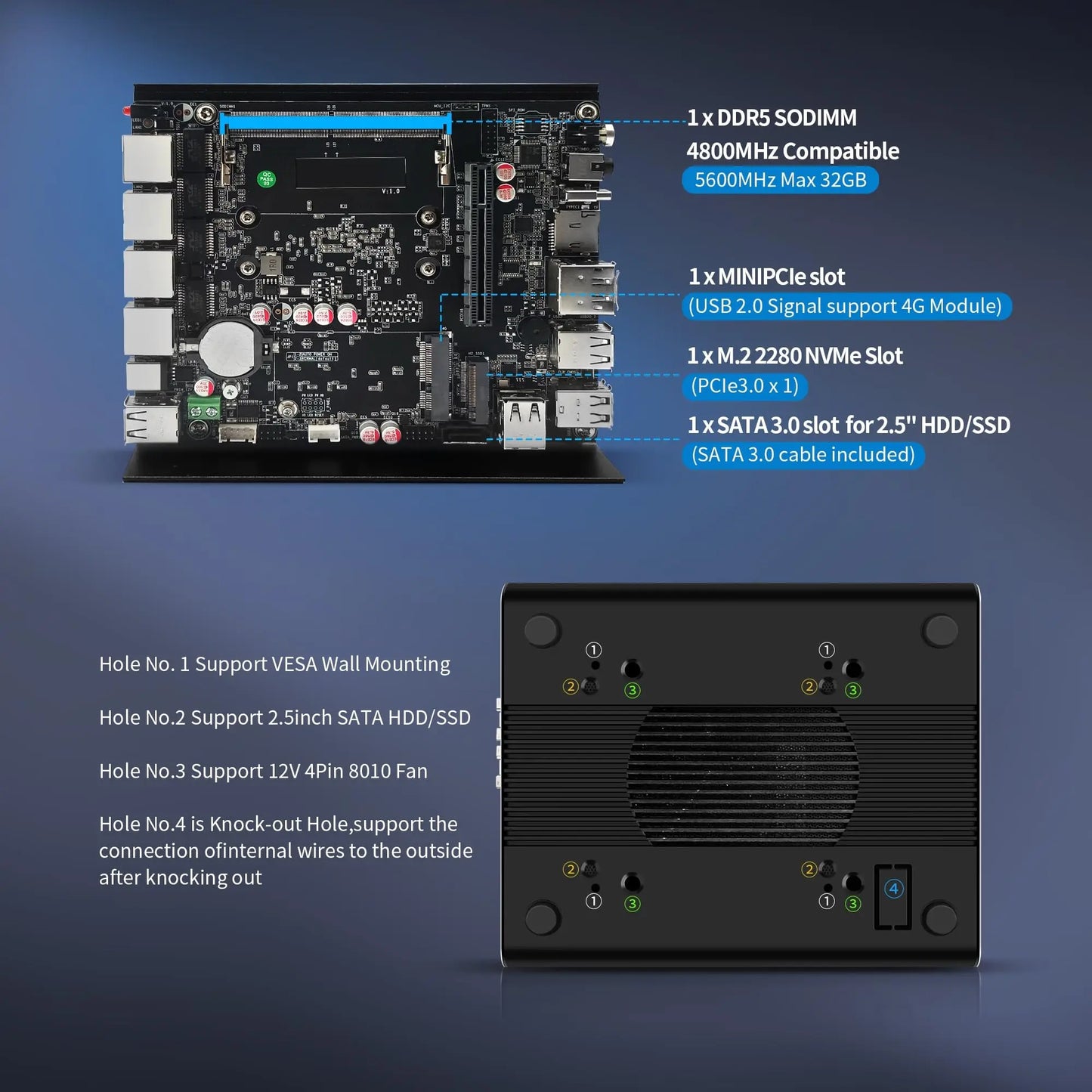 CWWK W6 Computer Hardware N100 Mini PC with Firewall Appliance  2 x 10GbE SFP+ Mini Computer with 4 x i226-V 2.5GbE LAN N200 N305