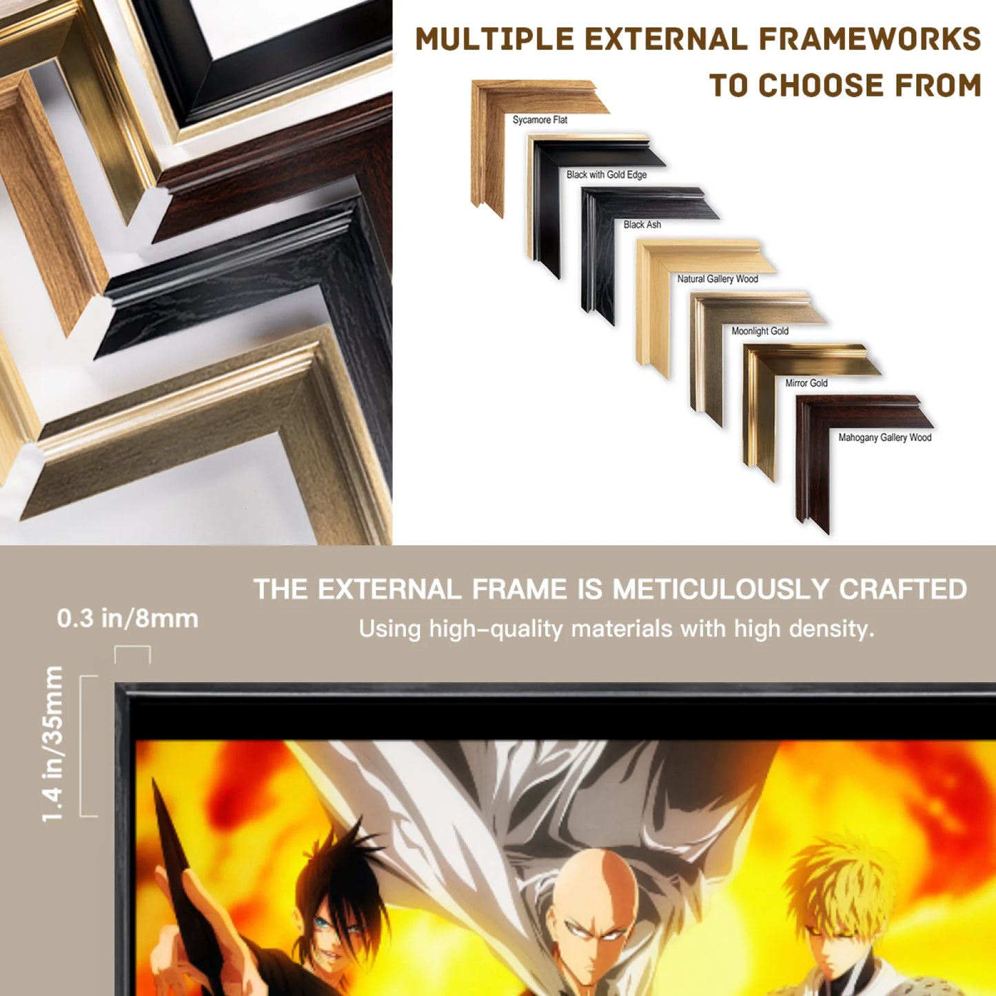 Japanese Manga Multi-Size Canvas Poster Double Framed Wall Art