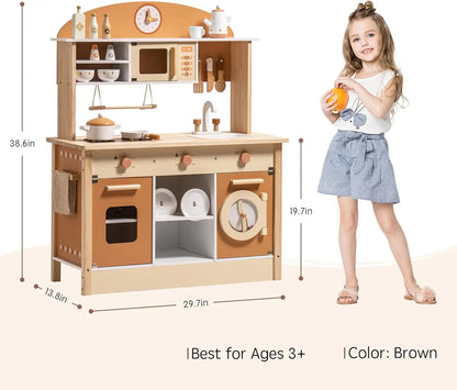 Wooden Play Kitchen Kids Kitchen Playset