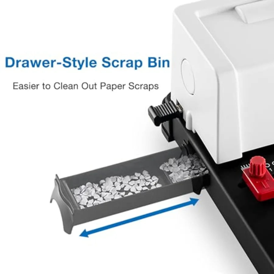 Electric Spiral Coil Binding Machine for Letter/A4/A5 Paper 12-Sheet Punch Capacity Includes 100pcs 5/16'' Coils and Plier