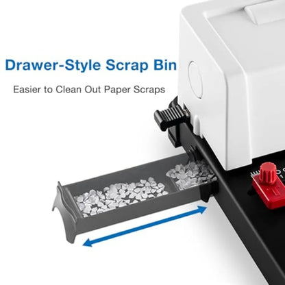 Electric Spiral Coil Binding Machine for Letter/A4/A5 Paper 12-Sheet Punch Capacity Includes 100pcs 5/16'' Coils and Plier