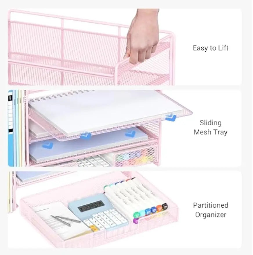 5-Tier Desk Organizer with Drawer & Pen Holder
