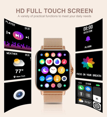 Smart Watch for Women(Call Receive/Dial), Fitness Tracker Smartwatch for Android iOS Phones