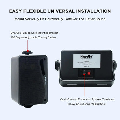 3.5'' Passive Outdoor Wired Waterproof Speakers