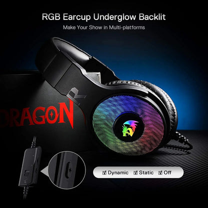 Redragon H350 RGB Wired Backlight Gaming Headset