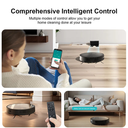 Robot Vacuum Cleaner Combo and Mop - 6000PA Strong Suction  Robotic App & Remote Control Self-Charging Smart Mapping for Pet Hair