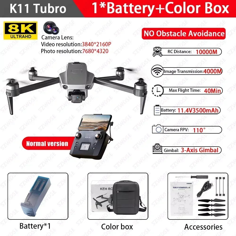 Cole Professional Turbo Drone Aerial 8K HD Dual Camera with Built-in Airdrop Intelligent Obstacle Avoidance