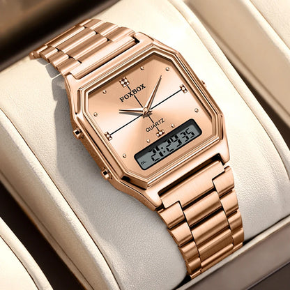 Luxury Women's Quartz Wristwatches Stainless Steel Waterproof Digital Watch For Women