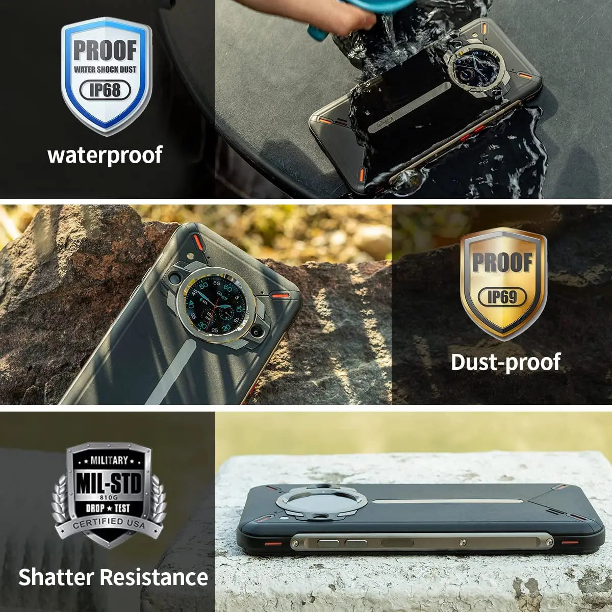 Unihertz Ticktock S Rugged 5G Smartphone 8GB 256GB 5200mAh 64MP Camera 30W 6.53" Screen Dimensity 700