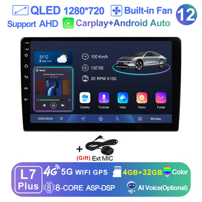 9 inch Wireless Carplay 2din Android 15 Car Radio and Multimedia Video Player