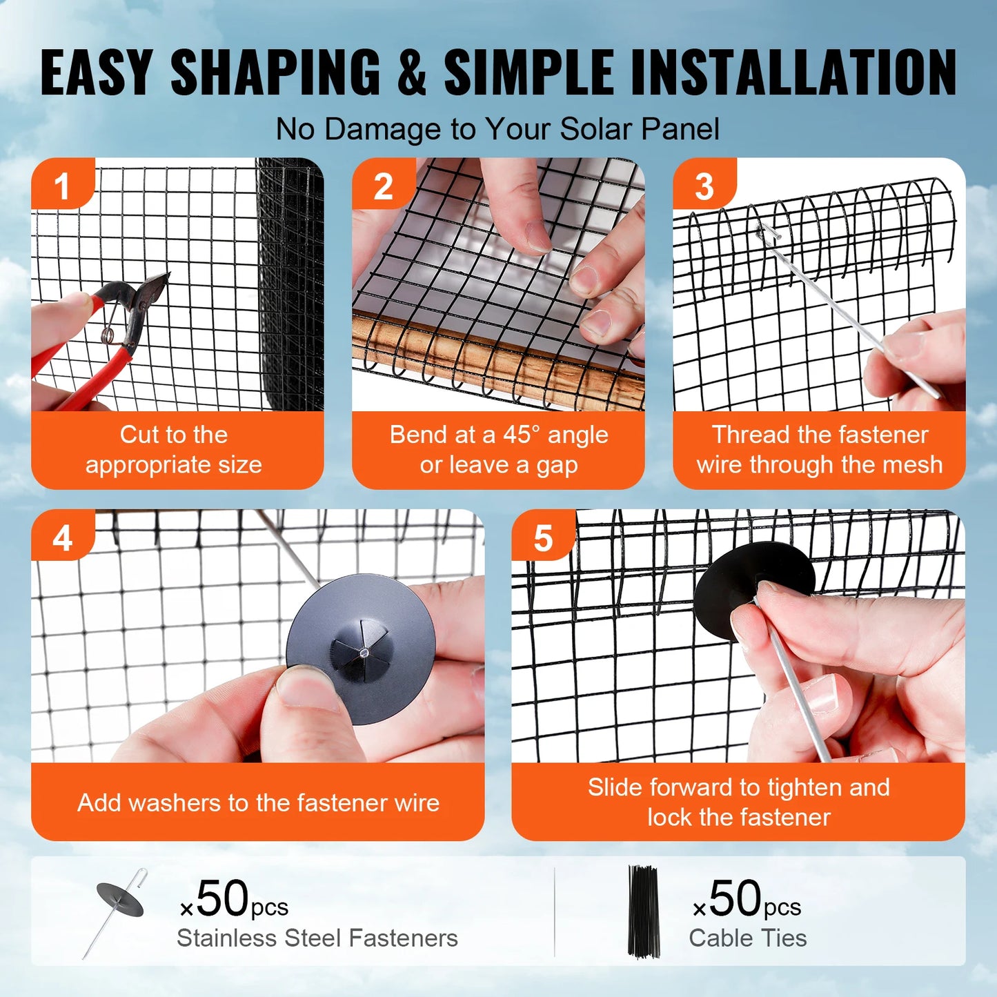 Solar Panel Bird and Critter Guard Roll Kit