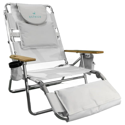 The Deluxe 3 in 1 Lightweight Lawn Beach Reclining Lounge Chair with Footrest, Outdoor Furniture for Patio, Customized