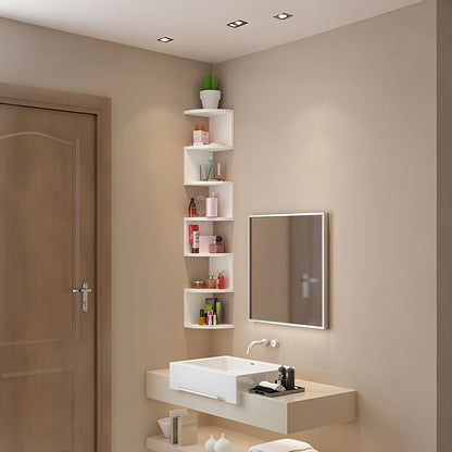 7-Tier Rustic Wall-Mounted Corner Shelf Suitable for Living Room, Bedroom, Kitchen