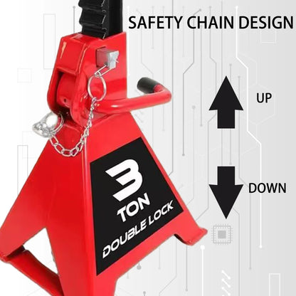 1 Pair/2Pcs Jack Stands 3 Ton with Double Locking for Lifting Car SUVS, Heavy Duty Steel, 6000 lb Capacity