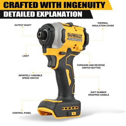 Dewalt Lithium Brushless Screwdriver and Electric Impact Drill Combination Kit